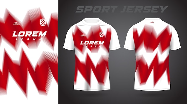 red shirt sport jersey design