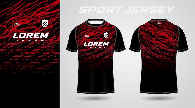 red shirt sport jersey design