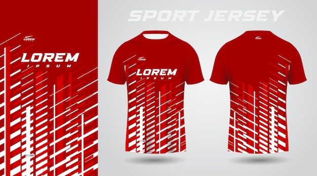 red shirt sport jersey design