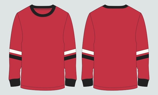 Vector a red shirt with the word hockey on it