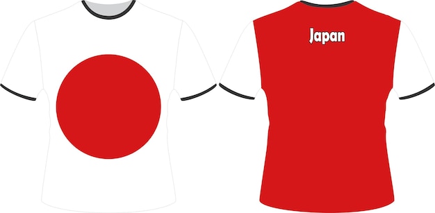 Vector a red shirt with the word japan on it