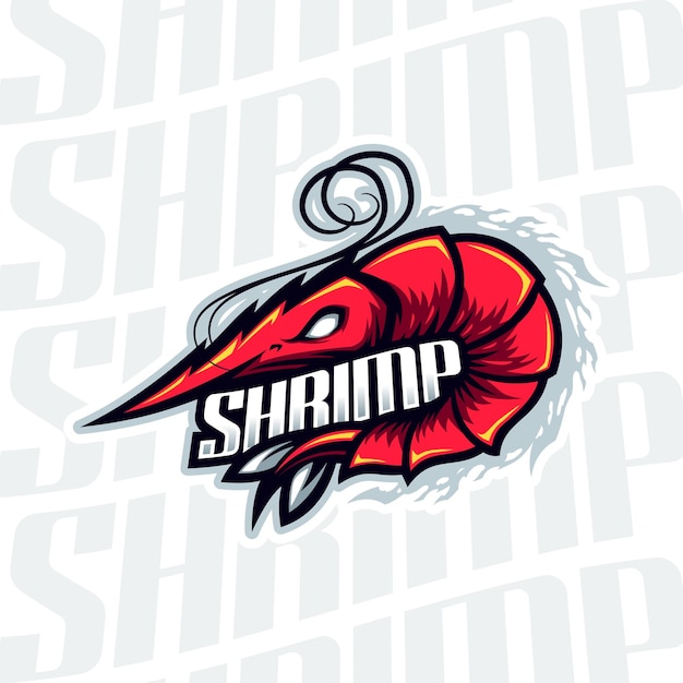 Red Shrimp Ocean Creature Mascot