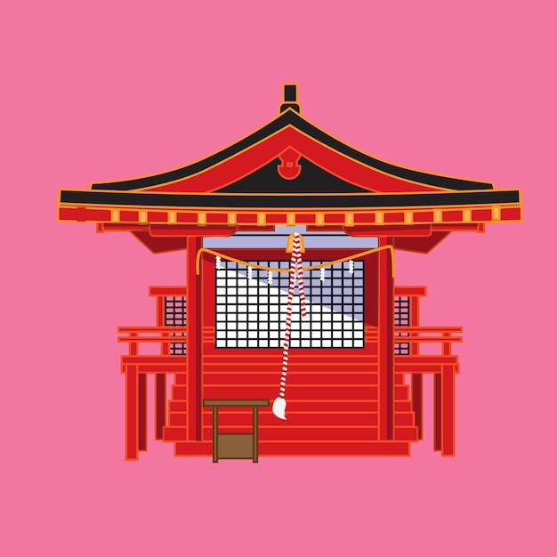 赤い神社は日本の祈りの場所です