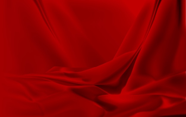 Vector red silk cloth background