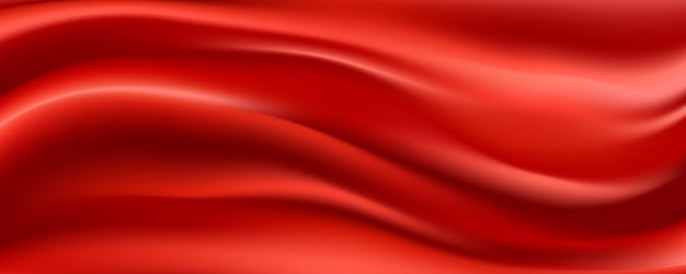 Vector red silk fabric abstract background