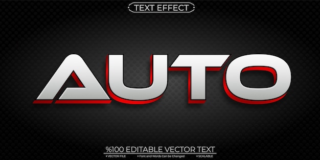 Red and Silver Auto Editable and Scalable Text Effect