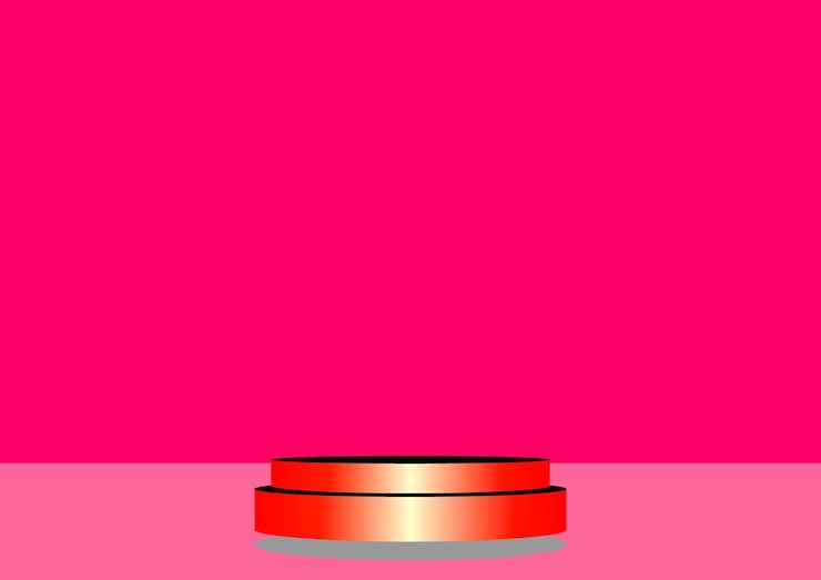 Vector a red and silver can with a red lid on it