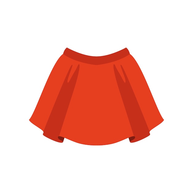 Red skirt fashion women clothes vector Illustration on a white background