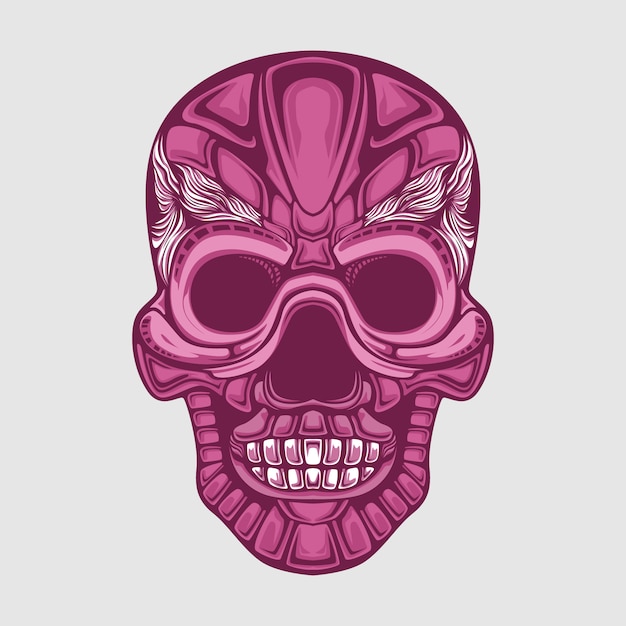 Red skull abstract illustration