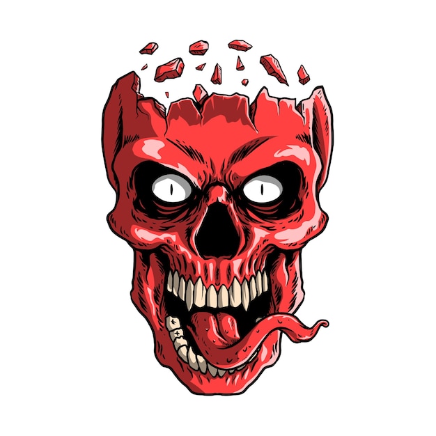 Red Skull Illustration 