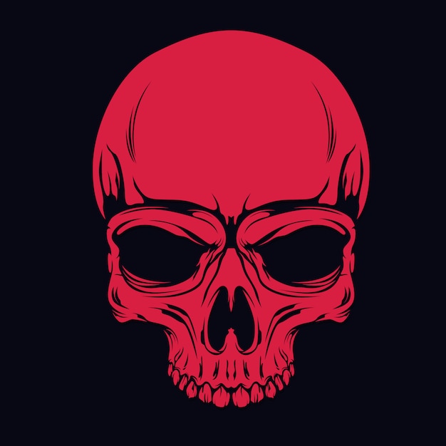 Vector red skull