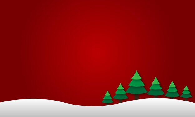 Vector red and snow christmas background vector