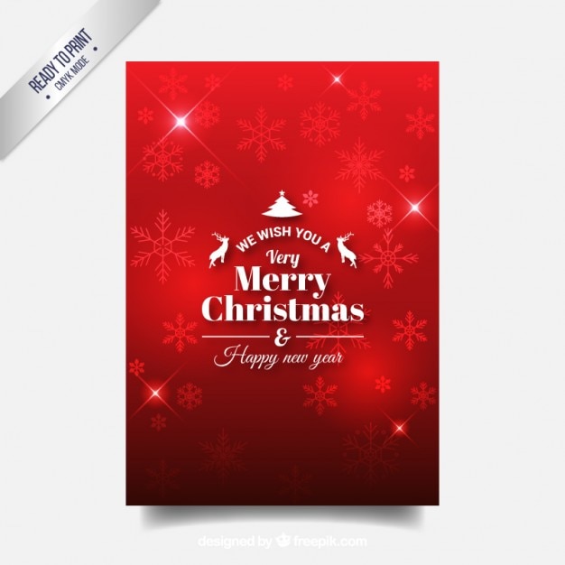 ベクトル 赤雪クリスマスカード