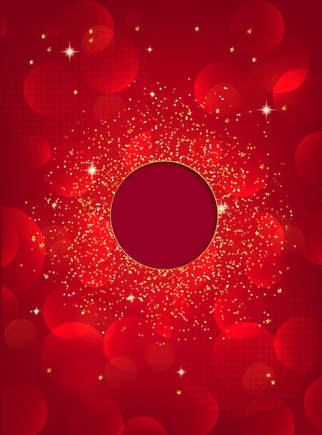 red sparkling background illustration template design