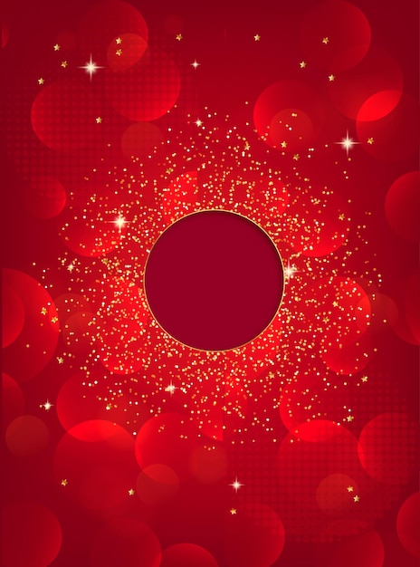 Red sparkling background illustration template design