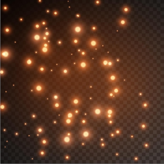 Вектор Красные искры звезды сияют рождественские искры световой эффект сверкающие частицы волшебной пыли сверкают вектор