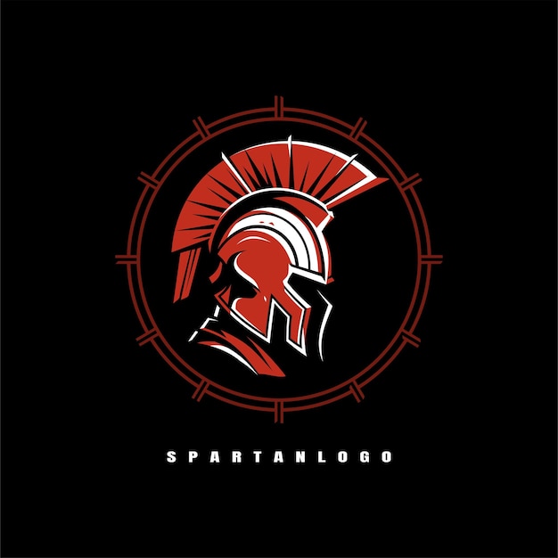 Red spartan vector logo illustratie