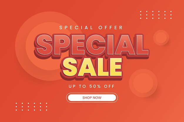 Red special sale template design background