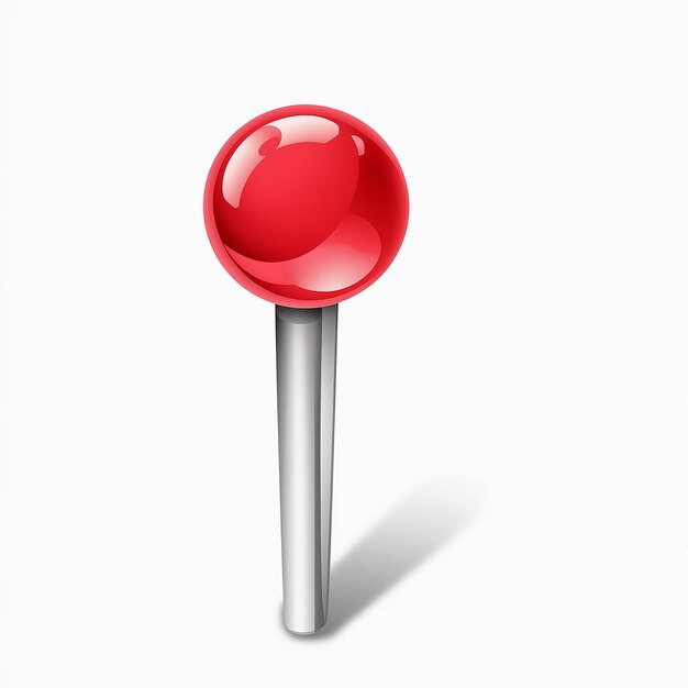 Vettore red sphere on silver stand illustration of glossy object on cylindrical base