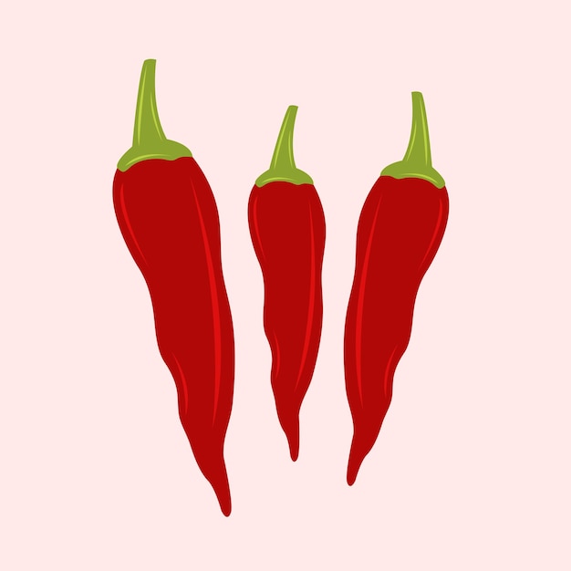 Red spicy chilli illustration