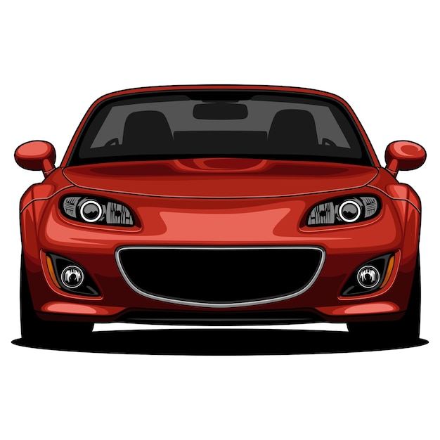 Vector red sport car illustration