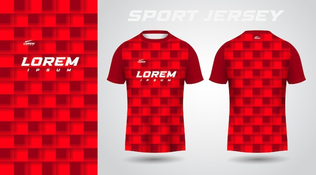 Design in jersey sportivo rosso