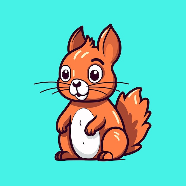 Red squirrel wild forest rodent animal vector