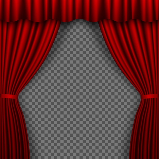 Red stage curtain