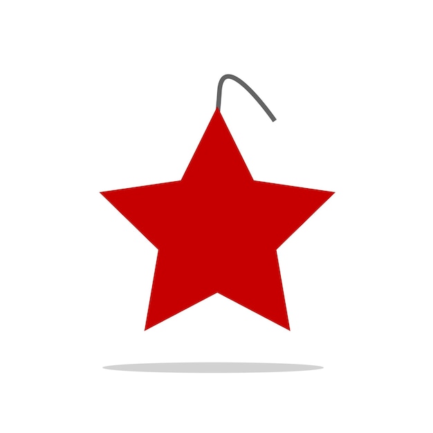 Vector red star firecracker vector icon