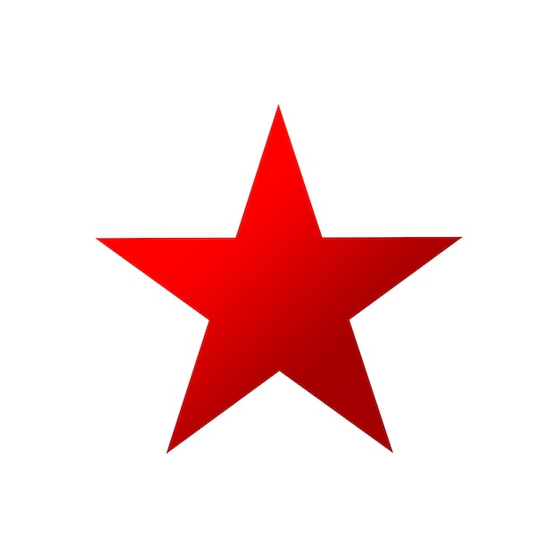 Premium Vector | Red star simple 5 point star vector illustration eps