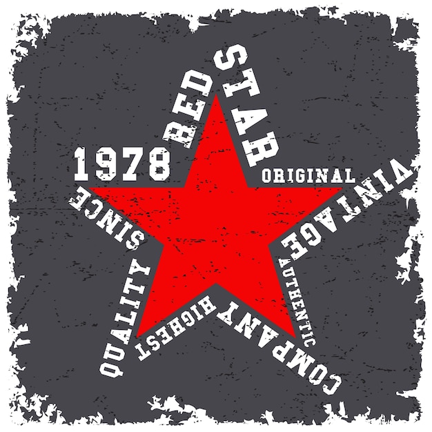 Red star vintage