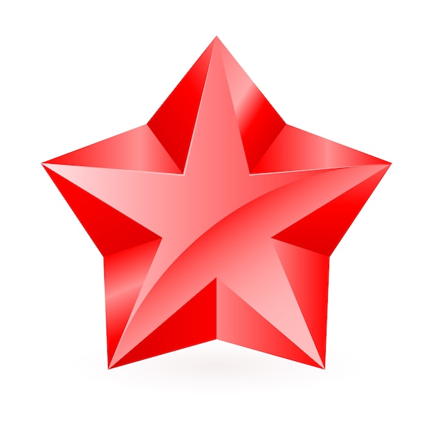 Vector red star.