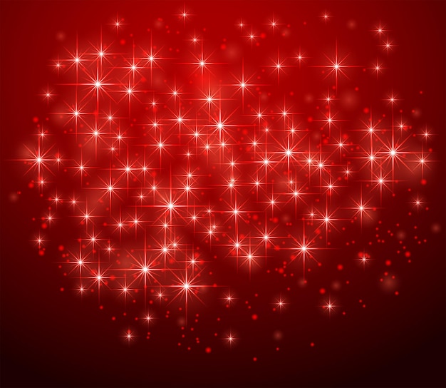 Red starry background