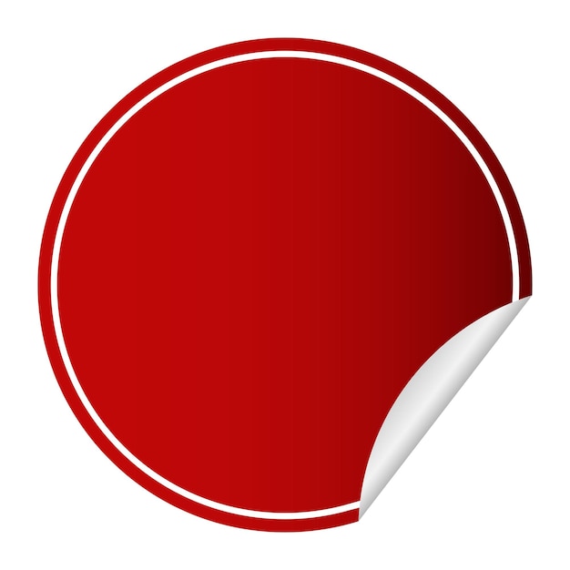Red Sticker Curled Banner