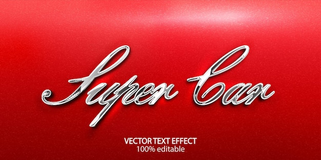 red super car vector text