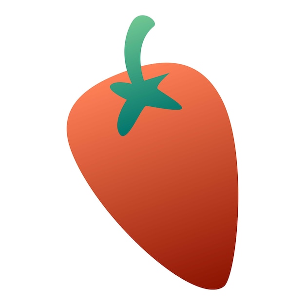 Red sweet pepper icon Isometric of red sweet pepper vector icon for web design isolated on white background