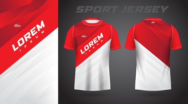 T-shirt rossa con design in jersey sportivo