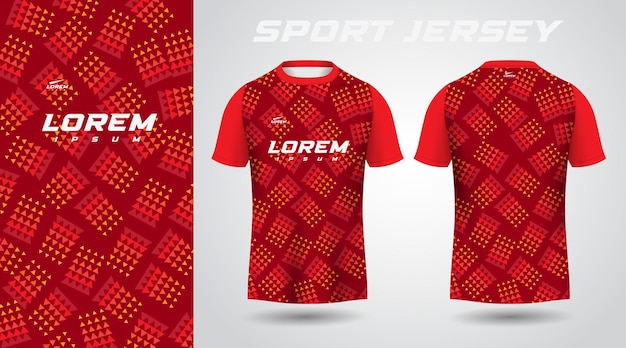 T-shirt rossa con design in jersey sportivo