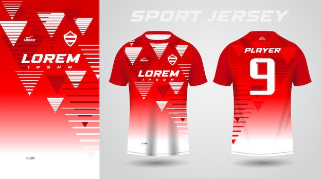 red t-shirt sport jersey design