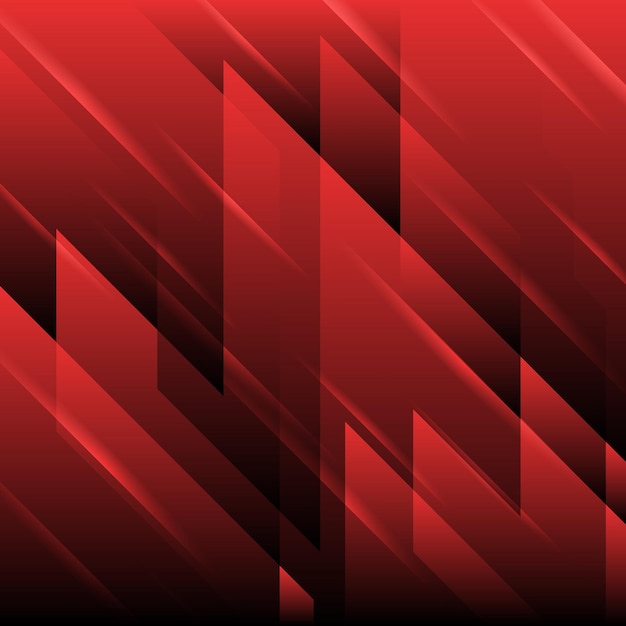 Vector red tech geometric abstract background