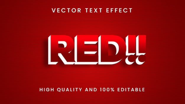 Vector red text effect