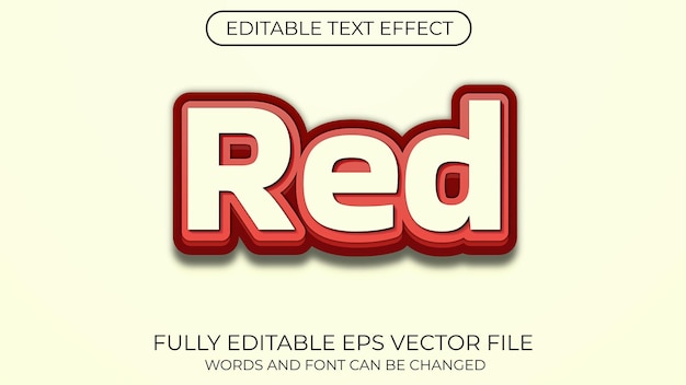 Red text effect