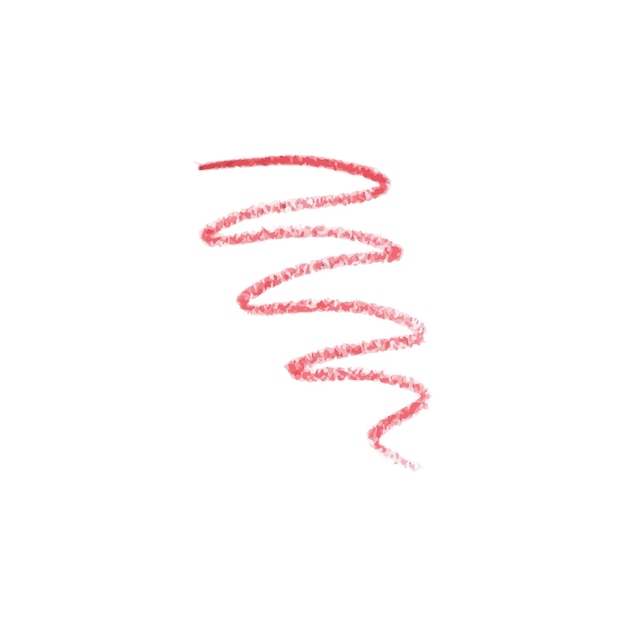 Red textured Lip pencils drawing stroke Vector cosmetics sample