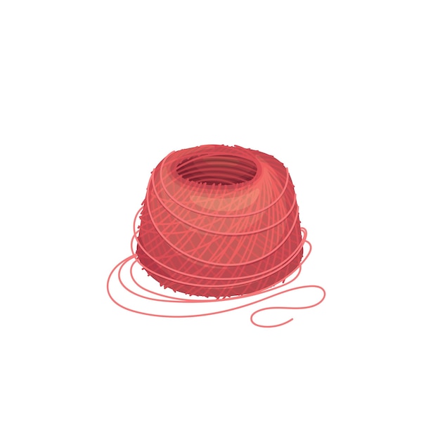 Vettore bobina di filo rosso