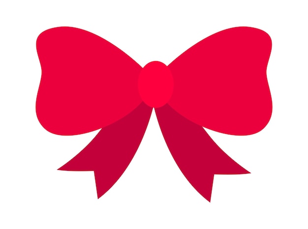 Red tied bow Vector illustration