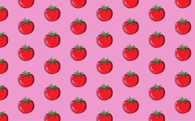 red tomato cartoon pattern design