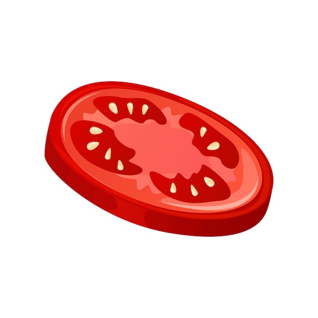 A red tomato on a white background