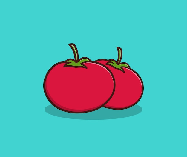 red tomatoes hand drawing illustration