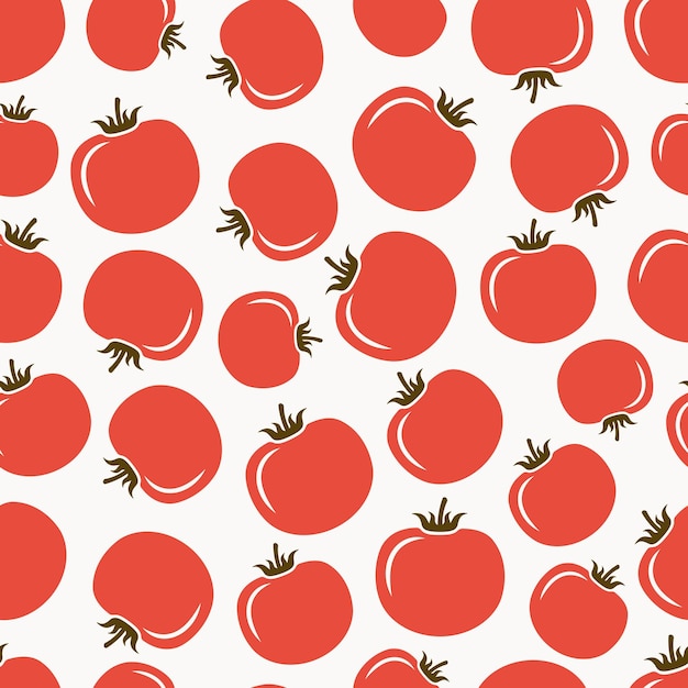 Red tomatoes seamless pattern