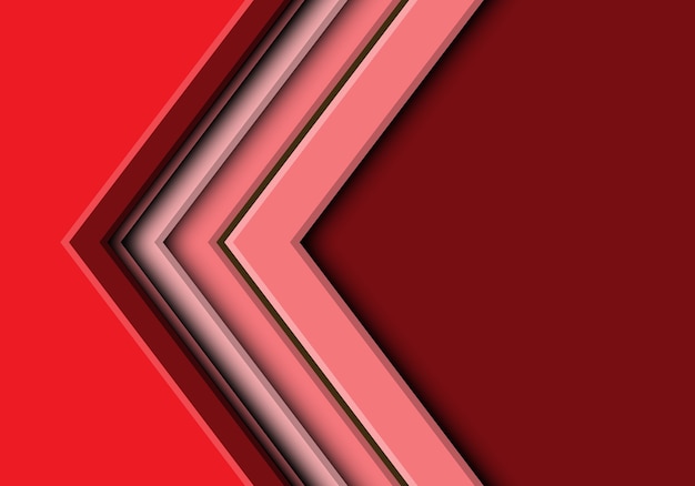 Red tone arrow with blank space background.